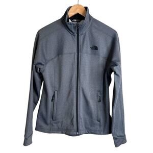 THE NORTH FACE Fleece Full Zip Soft Shell Jacket in Heather Gray Women's Medium